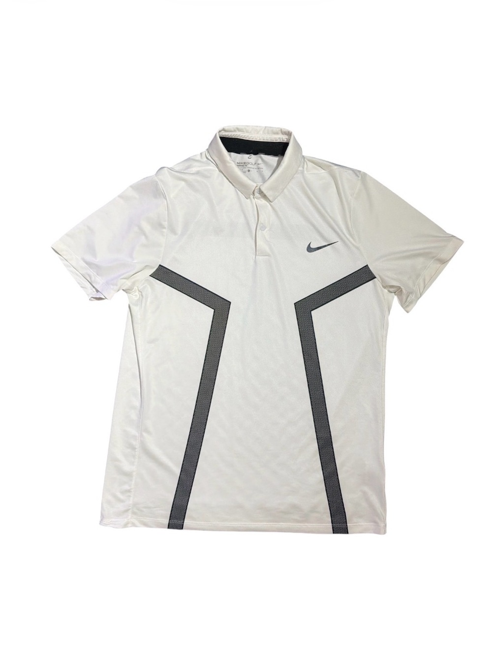 Nike Golf Dri-FIT Polo Men’s Large White Black Performance Shirt